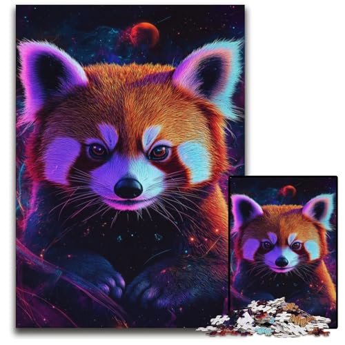 Puzzle für Erwachsene, 1000 Galaxy Red Panda-Puzzles für Erwachsene, Geburtstagsgeschenkidee, anspruchsvolles Denkspiel, 50x75cm/19,68x29,52 Zoll Puzzle für Erwachsene, 1000 Galaxy Red Panda-Puzzles für Erwachsene, Geburtstagsgeschenkidee, anspruchsvolles Denkspiel, 50x75cm/19,68x29,52 Zoll von JIANGENNF