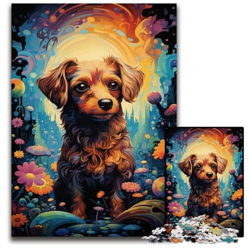 Puzzle für Erwachsene, 1000 Kunst-Hunde-Puzzles für Erwachsene, Geburtstagsgeschenkidee, anspruchsvolles Denkspiel, 26x38cm/10,23x14,96 Zoll von JIANGENNF
