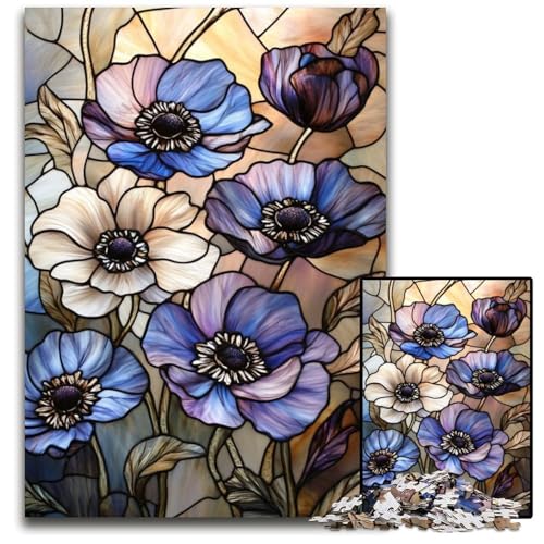 Puzzle für Erwachsene, 1000 Puzzles, Buntglasblumen, Puzzle, Lernspielzeug, ganze Familie, ab 14 Jahren, 26x38cm Puzzle für Erwachsene, 1000 Puzzles, Buntglasblumen, Puzzle, Lernspielzeug, ganze Familie, ab 14 Jahren, 26x38cm von JIANGENNF