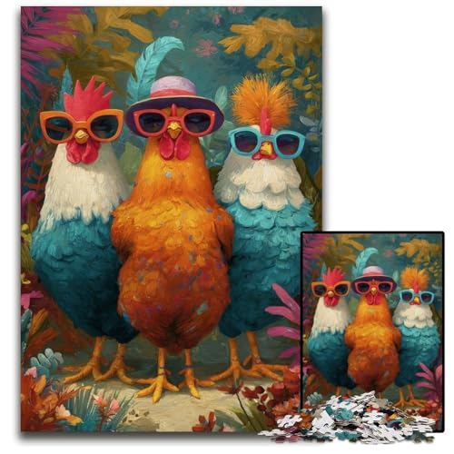 Puzzle für Erwachsene, 1000 Puzzles, DREI Schwänze, Lernspielzeug, ganze Familie, ab 14 Jahren, 26x38cm von JIANGENNF