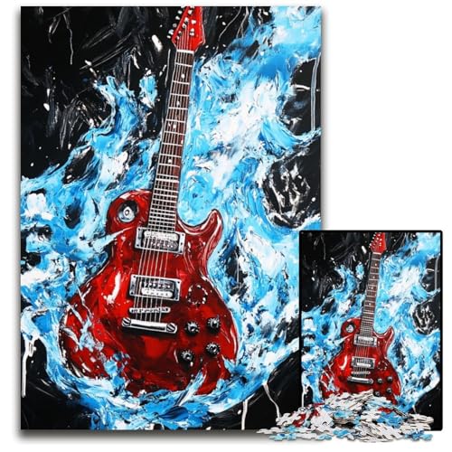 Puzzle für Erwachsene, 1000 Puzzles, Gitarre, Holzpuzzle für 14+, schwer zu vervollständigen, Aber lustiges und humorvolles Geburtstagsgeschenk, 50x75cm Puzzle für Erwachsene, 1000 Puzzles, Gitarre, Holzpuzzle für 14+, schwer zu vervollständigen, Aber lustiges und humorvolles Geburtstagsgeschenk, 50x75cm von JIANGENNF
