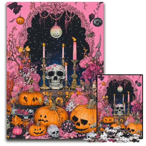 Puzzle für Erwachsene, 1000 Puzzles, Halloween-Skelett-Puzzle, Lernspielzeug, ganze Familie, ab 14 Jahren, 50x75cm Puzzle für Erwachsene, 1000 Puzzles, Halloween-Skelett-Puzzle, Lernspielzeug, ganze Familie, ab 14 Jahren, 50x75cm von JIANGENNF