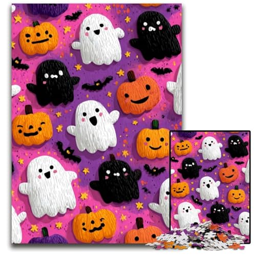 Puzzle für Erwachsene, 1000 Puzzles, Halloween-Themen-Puzzle, Lernspiele, mit passendem Poster und Quizblatt, für Kinder ab 14 Jahren, 50x75cm Puzzle für Erwachsene, 1000 Puzzles, Halloween-Themen-Puzzle, Lernspiele, mit passendem Poster und Quizblatt, für Kinder ab 14 Jahren, 50x75cm von JIANGENNF