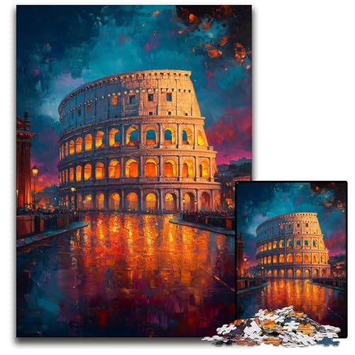 Puzzle für Erwachsene, 1000 Puzzles, Kolosseum, Holzpuzzle, Lernspielzeug für Jugendliche, Heimbüro-Dekor, 50x75cm Puzzle für Erwachsene, 1000 Puzzles, Kolosseum, Holzpuzzle, Lernspielzeug für Jugendliche, Heimbüro-Dekor, 50x75cm von JIANGENNF