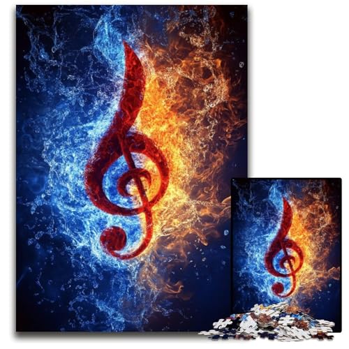 Puzzle für Erwachsene, 1000 Puzzles, Musiksymbole, Puzzle, Lernspielzeug, ganze Familie, ab 14 Jahren, 26x38cm Puzzle für Erwachsene, 1000 Puzzles, Musiksymbole, Puzzle, Lernspielzeug, ganze Familie, ab 14 Jahren, 26x38cm von JIANGENNF