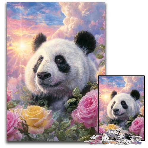 Puzzle für Erwachsene, 1000 Puzzles, Panda-Puzzle, Lernspielzeug, ganze Familie, ab 14 Jahren, 26x38cm von JIANGENNF