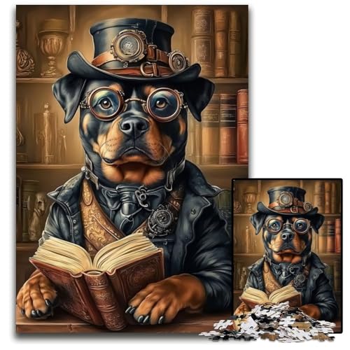 Puzzle für Erwachsene, 1000 Puzzles, Rottweiler-Lesepuzzle, Lernspielzeug, ganze Familie, ab 14 Jahren, 50x75cm Puzzle für Erwachsene, 1000 Puzzles, Rottweiler-Lesepuzzle, Lernspielzeug, ganze Familie, ab 14 Jahren, 50x75cm von JIANGENNF