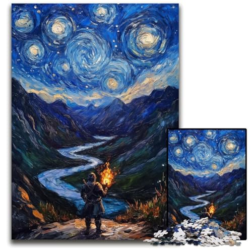 Puzzle für Erwachsene, 1000 Puzzles, Sternenhimmel-Puzzle, Lernspielzeug, ganze Familie, ab 14 Jahren, 50x75cm Puzzle für Erwachsene, 1000 Puzzles, Sternenhimmel-Puzzle, Lernspielzeug, ganze Familie, ab 14 Jahren, 50x75cm von JIANGENNF