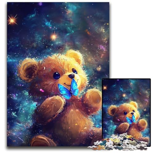 Puzzle für Erwachsene, 1000 Puzzles, Teddybär-Puzzle, Lernspielzeug, ganze Familie, ab 14 Jahren, 50x75cm von JIANGENNF