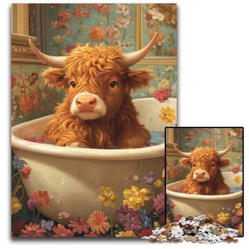 Puzzle für Erwachsene, 1000 Puzzles, Yak-Puzzle, Lernspielzeug, ganze Familie, ab 14 Jahren, 50x75cm Puzzle für Erwachsene, 1000 Puzzles, Yak-Puzzle, Lernspielzeug, ganze Familie, ab 14 Jahren, 50x75cm von JIANGENNF