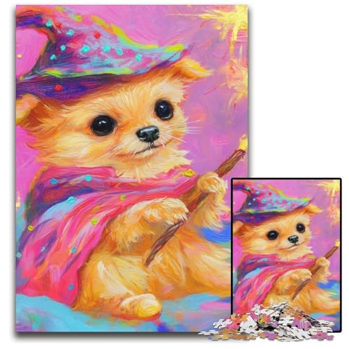 Puzzle für Erwachsene, 1000 Puzzles, Zaubererhund-Puzzle, Lernspielzeug, ganze Familie, ab 14 Jahren, 50x75cm Puzzle für Erwachsene, 1000 Puzzles, Zaubererhund-Puzzle, Lernspielzeug, ganze Familie, ab 14 Jahren, 50x75cm von JIANGENNF