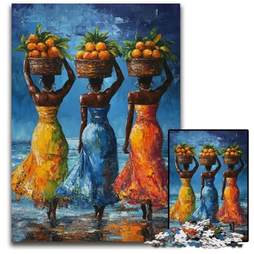 Puzzle für Erwachsene, 1000 Puzzles, afrikanische Frau, Lernspielzeug, ganze Familie, ab 14 Jahren, 26x38cm Puzzle für Erwachsene, 1000 Puzzles, afrikanische Frau, Lernspielzeug, ganze Familie, ab 14 Jahren, 26x38cm von JIANGENNF