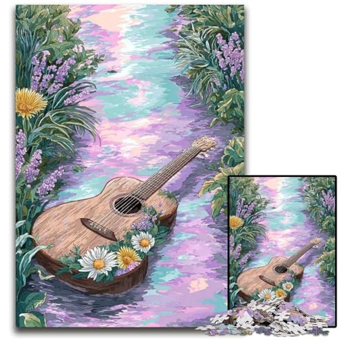 Puzzle für Erwachsene, 1000 Puzzles mit Psychedelischer Gitarre, Holzpuzzles, lustige Spiele, ganze Familie, für Kinder ab 14 Jahren, 50x75cm Puzzle für Erwachsene, 1000 Puzzles mit Psychedelischer Gitarre, Holzpuzzles, lustige Spiele, ganze Familie, für Kinder ab 14 Jahren, 50x75cm von JIANGENNF