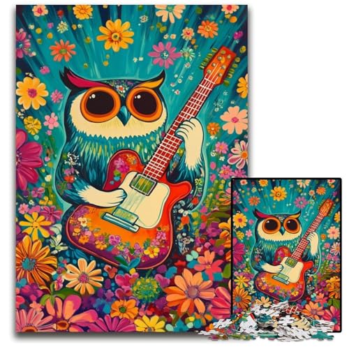 Puzzle für Erwachsene, 1000 Stück, Eule spielt Gitarre, Holzpuzzle, anspruchsvolles Spielspielzeug, einzigartige Geburtstags- und Geschenkideen für Kinder ab 14 Jahren, 50x75cm Puzzle für Erwachsene, 1000 Stück, Eule spielt Gitarre, Holzpuzzle, anspruchsvolles Spielspielzeug, einzigartige Geburtstags- und Geschenkideen für Kinder ab 14 Jahren, 50x75cm von JIANGENNF