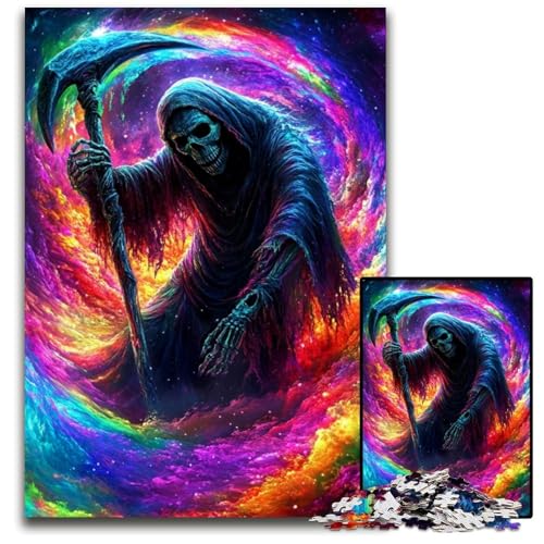Puzzle für Erwachsene, 1000 Stück, Totenkopf-Puzzle aus Holz, lustige Spiele, ganze Familie, für Kinder ab 14 Jahren, 50x75cm von JIANGENNF