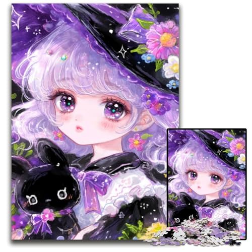 Puzzle für Erwachsene, 1000 Teile, Anime-Mädchen-Puzzle, Geschenk, DIY-Spaß, geeignet für die Dekoration von Zuhause, Wohnzimmer, Büro, 50x75cm Puzzle für Erwachsene, 1000 Teile, Anime-Mädchen-Puzzle, Geschenk, DIY-Spaß, geeignet für die Dekoration von Zuhause, Wohnzimmer, Büro, 50x75cm von JIANGENNF