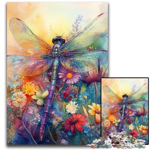 Puzzle für Erwachsene, 1000 Teile, Aquarell-Libelle, Kartonpuzzle, Heimdekoration, Familienspaß, ab 14 Jahren, 26x38cm Puzzle für Erwachsene, 1000 Teile, Aquarell-Libelle, Kartonpuzzle, Heimdekoration, Familienspaß, ab 14 Jahren, 26x38cm von JIANGENNF