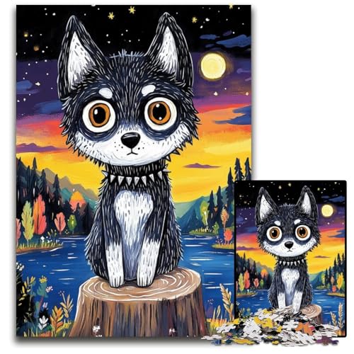 Puzzle für Erwachsene, 1000 Teile, Aquarellhund, Papppuzzle, Heimdekoration, Familienspaß, ab 14 Jahren, 26x38cm Puzzle für Erwachsene, 1000 Teile, Aquarellhund, Papppuzzle, Heimdekoration, Familienspaß, ab 14 Jahren, 26x38cm von JIANGENNF