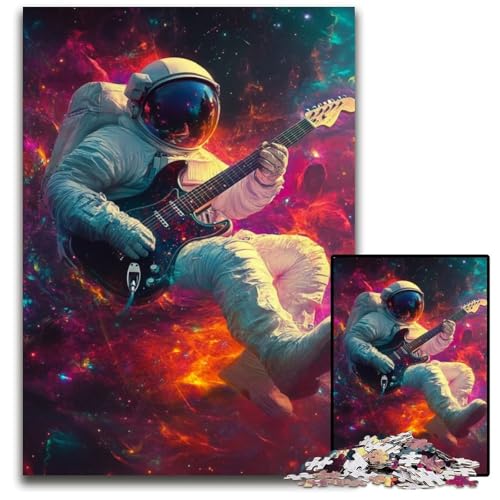 Puzzle für Erwachsene, 1000 Teile, Astronaut spielt Gitarre, Holzpuzzle, schwierig und herausfordernd, tolle Geschenke und Spielzeuge für 14-Jährige, 50x75cm Puzzle für Erwachsene, 1000 Teile, Astronaut spielt Gitarre, Holzpuzzle, schwierig und herausfordernd, tolle Geschenke und Spielzeuge für 14-Jährige, 50x75cm von JIANGENNF