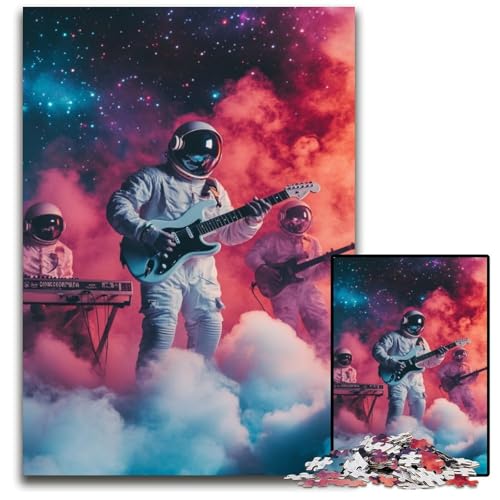 Puzzle für Erwachsene, 1000 Teile, Astronaut spielt Gitarre, pädagogische Herausforderung, tolles Geschenk für die ganze Familie, ab 14 Jahren, 26x38cm Puzzle für Erwachsene, 1000 Teile, Astronaut spielt Gitarre, pädagogische Herausforderung, tolles Geschenk für die ganze Familie, ab 14 Jahren, 26x38cm von JIANGENNF