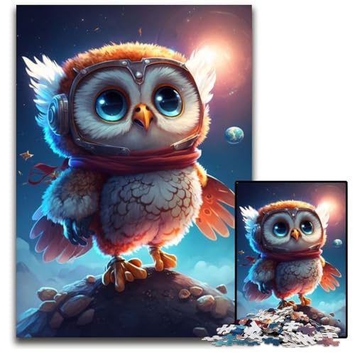 Puzzle für Erwachsene, 1000 Teile, Astronauten-Eule, Papppuzzle, Eltern, Partner, Freunde – ab 14 Jahren, 26x38cm/10,23x14,96 Zoll Puzzle für Erwachsene, 1000 Teile, Astronauten-Eule, Papppuzzle, Eltern, Partner, Freunde – ab 14 Jahren, 26x38cm/10,23x14,96 Zoll von JIANGENNF