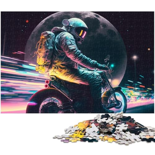 Puzzle für Erwachsene, 1000 Teile, Astronautenfahrrad, Kartonpuzzle für Erwachsene, Denkspiel für Teenager und Familieninteraktion, 26 x 38 cm / 10,23 x 14,96 Zoll Puzzle für Erwachsene, 1000 Teile, Astronautenfahrrad, Kartonpuzzle für Erwachsene, Denkspiel für Teenager und Familieninteraktion, 26 x 38 cm / 10,23 x 14,96 Zoll von JIANGENNF