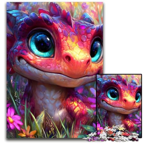 Puzzle für Erwachsene, 1000 Teile, Baby-Drache, Kartonpuzzle, Weihnachten, Halloween, Ostern, Neujahr, 26x38cm Puzzle für Erwachsene, 1000 Teile, Baby-Drache, Kartonpuzzle, Weihnachten, Halloween, Ostern, Neujahr, 26x38cm von JIANGENNF