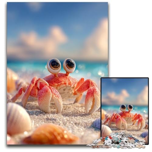 Puzzle für Erwachsene, 1000 Teile, Babykrabbe, Karton-Puzzle, Spielzeug, Geschenk, pädagogisches, intellektuelles, entspannendes Familienspiel, 26x38cm von JIANGENNF