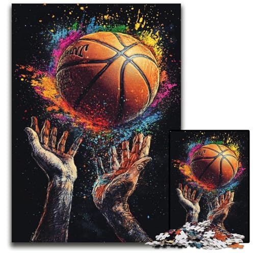 Puzzle für Erwachsene, 1000 Teile, Basketball Spielen, Holzpuzzles für Heimdekorationsgeschenke, anspruchsvolles Familienspielzeug, perfekt für Spieleabende, 50x75cm Puzzle für Erwachsene, 1000 Teile, Basketball Spielen, Holzpuzzles für Heimdekorationsgeschenke, anspruchsvolles Familienspielzeug, perfekt für Spieleabende, 50x75cm von JIANGENNF