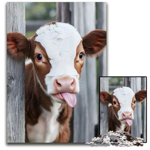 Puzzle für Erwachsene, 1000 Teile, Bauernhofkühe, Kartonpuzzle, Lernspielzeug, ganze Familie, ab 14 Jahren, 26x38cm Puzzle für Erwachsene, 1000 Teile, Bauernhofkühe, Kartonpuzzle, Lernspielzeug, ganze Familie, ab 14 Jahren, 26x38cm von JIANGENNF