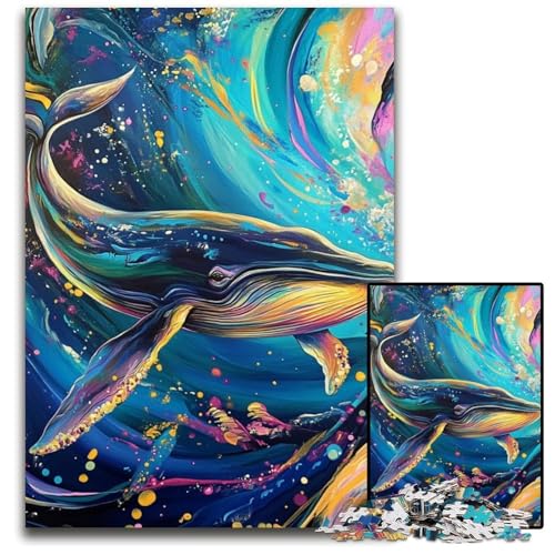 Puzzle für Erwachsene, 1000 Teile, Blauwal, Holzpuzzle, pädagogisches Denkspiel, künstlerische Heim- und Bürodekoration, ab 14 Jahren, 50x75cm Puzzle für Erwachsene, 1000 Teile, Blauwal, Holzpuzzle, pädagogisches Denkspiel, künstlerische Heim- und Bürodekoration, ab 14 Jahren, 50x75cm von JIANGENNF