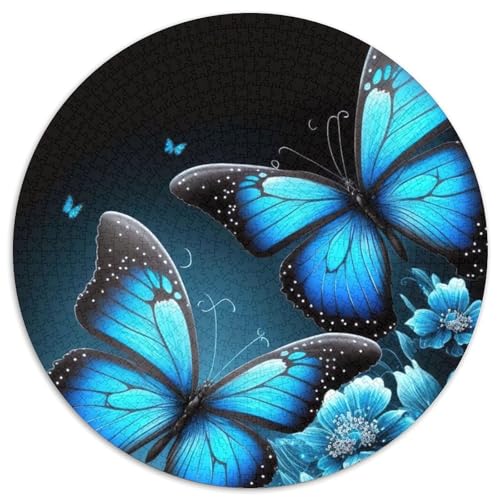 Puzzle für Erwachsene, 1000 Teile, Blumen- und Schmetterlings-Puzzle für Erwachsene, Lernspielzeug für Teenager, Heimbüro-Dekor (Größe 67,5 x 67,5 cm) von JIANGENNF