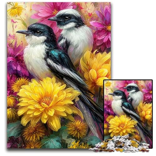 Puzzle für Erwachsene, 1000 Teile, Blumen und Vögel, Holzpuzzle, pädagogisches Denkspiel, künstlerische Heim- und Bürodekoration, ab 14 Jahren, 50x75cm Puzzle für Erwachsene, 1000 Teile, Blumen und Vögel, Holzpuzzle, pädagogisches Denkspiel, künstlerische Heim- und Bürodekoration, ab 14 Jahren, 50x75cm von JIANGENNF
