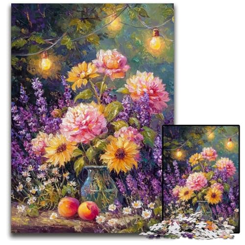 Puzzle für Erwachsene, 1000 Teile, Blumenkunst, Holzpuzzle, Lernspiele, DIY-Spielzeug, Geburtstagsgeschenk, Geschenke für 14-Jährige, 50x75cm Puzzle für Erwachsene, 1000 Teile, Blumenkunst, Holzpuzzle, Lernspiele, DIY-Spielzeug, Geburtstagsgeschenk, Geschenke für 14-Jährige, 50x75cm von JIANGENNF