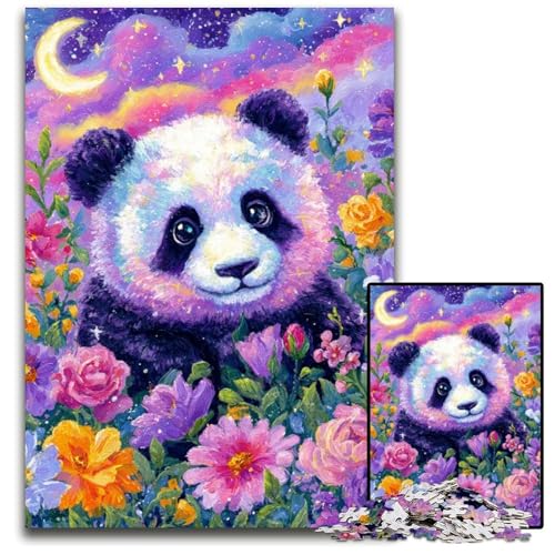 Puzzle für Erwachsene, 1000 Teile, Blumenpanda, Holzpuzzle, pädagogisches Denkspiel, künstlerische Heim- und Bürodekoration, ab 14 Jahren, 50x75cm Puzzle für Erwachsene, 1000 Teile, Blumenpanda, Holzpuzzle, pädagogisches Denkspiel, künstlerische Heim- und Bürodekoration, ab 14 Jahren, 50x75cm von JIANGENNF
