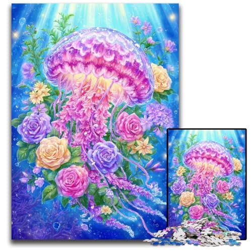 Puzzle für Erwachsene, 1000 Teile, Blumenquallen, Kartonpuzzle, Lernspielzeug, ganze Familie, ab 14 Jahren, 26x38cm Puzzle für Erwachsene, 1000 Teile, Blumenquallen, Kartonpuzzle, Lernspielzeug, ganze Familie, ab 14 Jahren, 26x38cm von JIANGENNF