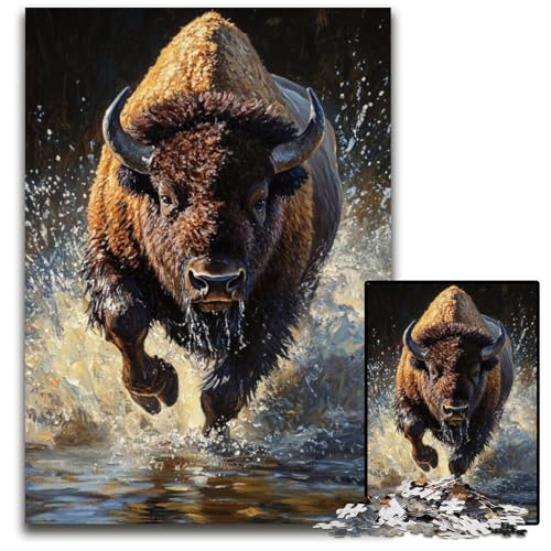 Puzzle für Erwachsene, 1000 Teile, Buffalo-Karton-Puzzle, pädagogisches Denkspiel, künstlerische Heim- und Bürodekoration, ab 14 Jahren, 26x38cm Puzzle für Erwachsene, 1000 Teile, Buffalo-Karton-Puzzle, pädagogisches Denkspiel, künstlerische Heim- und Bürodekoration, ab 14 Jahren, 26x38cm von JIANGENNF