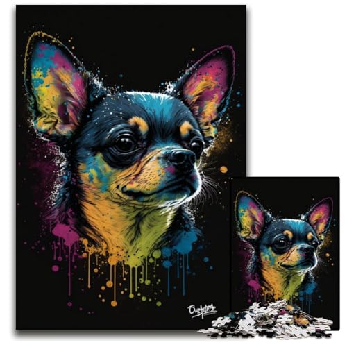 Puzzle für Erwachsene, 1000 Teile, Bunte Affen, Puzzle für Erwachsene, Lernspielzeug für Teenager, Heimbüro-Dekor, 26x38cm/10,23x14,96 Zoll von JIANGENNF
