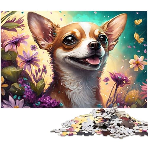 Puzzle für Erwachsene, 1000 Teile, Bunte Chihuahua-Puzzles für Erwachsene, ideal für Familienspaß, Entspannung, 26 x 38 cm / 10,23 x 14,96 Zoll Puzzle für Erwachsene, 1000 Teile, Bunte Chihuahua-Puzzles für Erwachsene, ideal für Familienspaß, Entspannung, 26 x 38 cm / 10,23 x 14,96 Zoll von JIANGENNF