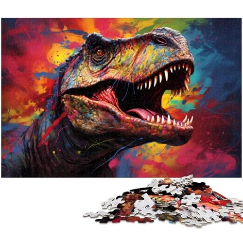 Puzzle für Erwachsene, 1000 Teile, Bunte Dinosaurier, Kartonpuzzle für Erwachsene, Denksportaufgabe für Teenager und Familieninteraktion, 26 x 38 cm / 10,23 x 14,96 Zoll Puzzle für Erwachsene, 1000 Teile, Bunte Dinosaurier, Kartonpuzzle für Erwachsene, Denksportaufgabe für Teenager und Familieninteraktion, 26 x 38 cm / 10,23 x 14,96 Zoll von JIANGENNF