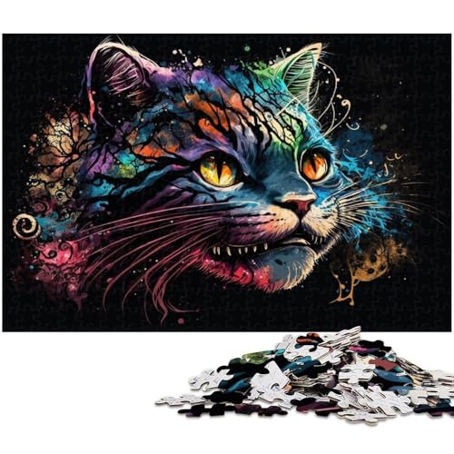 Puzzle für Erwachsene, 1000 Teile, Bunte Fantasiekatze, Holzpuzzle für Erwachsene, Denkspiel für Teenager und Familieninteraktion, 50 x 75 cm / 19,68 x 29,52 Zoll Puzzle für Erwachsene, 1000 Teile, Bunte Fantasiekatze, Holzpuzzle für Erwachsene, Denkspiel für Teenager und Familieninteraktion, 50 x 75 cm / 19,68 x 29,52 Zoll von JIANGENNF