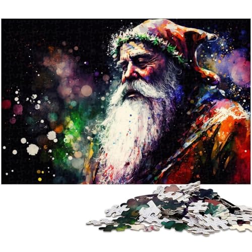 Puzzle für Erwachsene, 1000 Teile, Bunte Weihnachtsmann-Puzzles für Erwachsene, ideal für Familienspaß, Entspannung, 50 x 75 cm / 19,68 x 29,52 Zoll Puzzle für Erwachsene, 1000 Teile, Bunte Weihnachtsmann-Puzzles für Erwachsene, ideal für Familienspaß, Entspannung, 50 x 75 cm / 19,68 x 29,52 Zoll von JIANGENNF