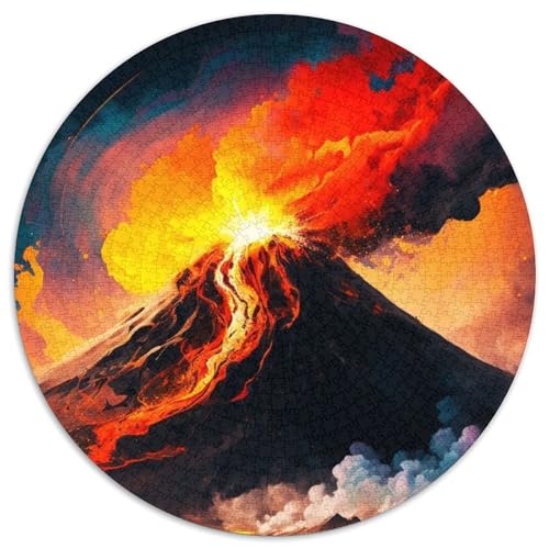 Puzzle für Erwachsene, 1000 Teile, Der Vulkan malen, Schwierigkeitsgrad: Anfänger, ideal als Geburtstags (Größe: 67,5 x 67,5 cm) von JIANGENNF