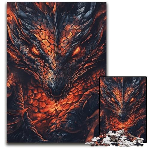 Puzzle für Erwachsene, 1000 Teile, Drachen-Holzpuzzle, Weihnachten, Halloween, Ostern, Neujahr, 50x75cm Puzzle für Erwachsene, 1000 Teile, Drachen-Holzpuzzle, Weihnachten, Halloween, Ostern, Neujahr, 50x75cm von JIANGENNF
