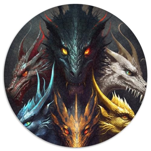 Puzzle für Erwachsene, 1000 Teile, Drachen-Puzzle für Erwachsene, Lernspielzeug für Teenager, Heimbüro-Dekor (Größe 67,5 x 67,5 cm) von JIANGENNF