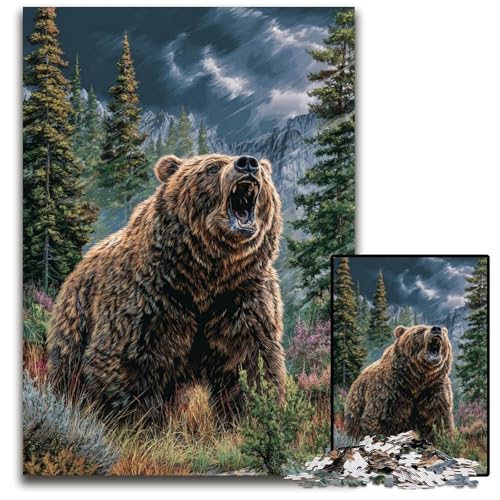 Puzzle für Erwachsene, 1000 Teile, Dschungel-Grizzly, Holzpuzzle, Lernspiele, DIY-Spielzeug, Geburtstagsgeschenk, Geschenke für 14-Jährige, 50x75cm Puzzle für Erwachsene, 1000 Teile, Dschungel-Grizzly, Holzpuzzle, Lernspiele, DIY-Spielzeug, Geburtstagsgeschenk, Geschenke für 14-Jährige, 50x75cm von JIANGENNF
