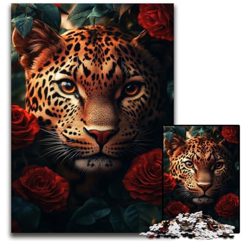 Puzzle für Erwachsene, 1000 Teile, Dschungel-Leopard, Holzpuzzle, Lernspielzeug, ganze Familie, ab 14 Jahren, 50x75cm Puzzle für Erwachsene, 1000 Teile, Dschungel-Leopard, Holzpuzzle, Lernspielzeug, ganze Familie, ab 14 Jahren, 50x75cm von JIANGENNF