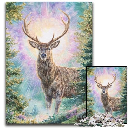 Puzzle für Erwachsene, 1000 Teile, Dschungelhirsch, Kartonpuzzle, pädagogisches Denkspiel, künstlerische Heim- und Bürodekoration, ab 14 Jahren, 26x38cm Puzzle für Erwachsene, 1000 Teile, Dschungelhirsch, Kartonpuzzle, pädagogisches Denkspiel, künstlerische Heim- und Bürodekoration, ab 14 Jahren, 26x38cm von JIANGENNF