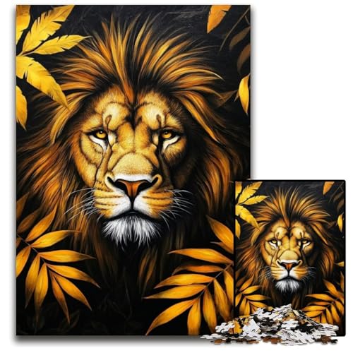 Puzzle für Erwachsene, 1000 Teile, Dschungellöwe, Holzpuzzle, Weihnachten, Halloween, Ostern, Neujahr, 50x75cm Puzzle für Erwachsene, 1000 Teile, Dschungellöwe, Holzpuzzle, Weihnachten, Halloween, Ostern, Neujahr, 50x75cm von JIANGENNF
