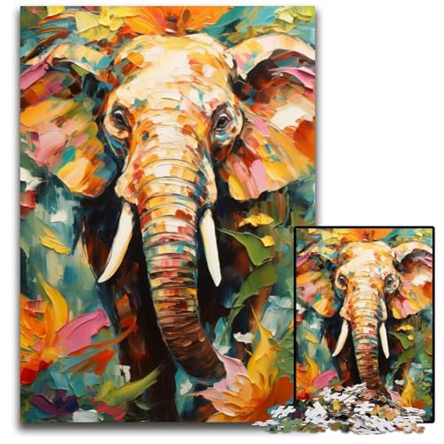 Puzzle für Erwachsene, 1000 Teile, Elefanten-Puzzle für Erwachsene, Lernspielzeug für Jugendliche, Heimbüro-Dekor, 26x38cm/10,23x14,96 Zoll Puzzle für Erwachsene, 1000 Teile, Elefanten-Puzzle für Erwachsene, Lernspielzeug für Jugendliche, Heimbüro-Dekor, 26x38cm/10,23x14,96 Zoll von JIANGENNF